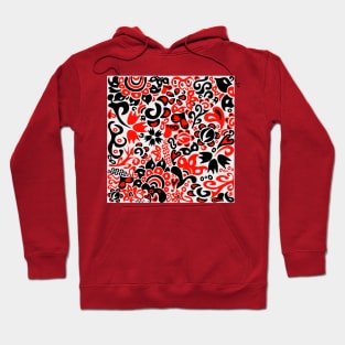 Folklore pattern with Ukrainian traditional colors Hoodie